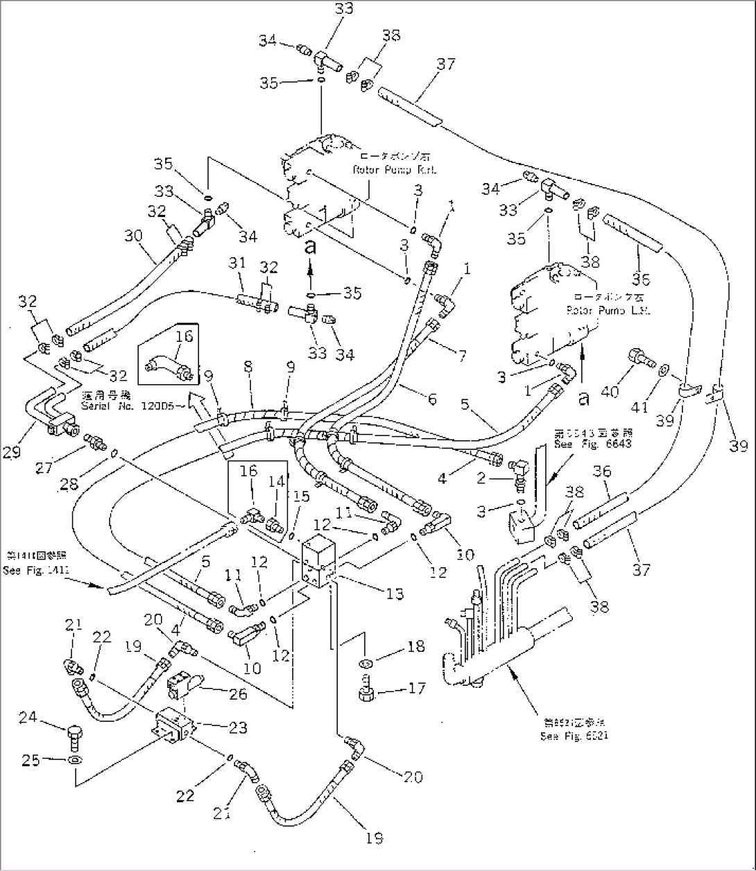 HYDRAULIC PIPING (ROTOR REVOLUTION) (3/4)