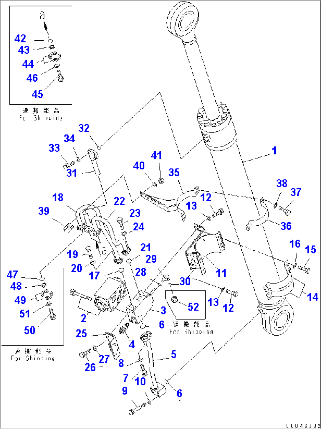 BOOM CYLINDER¤ L.H. (WITH DRIFT PREVENTION)(#50001-55000)
