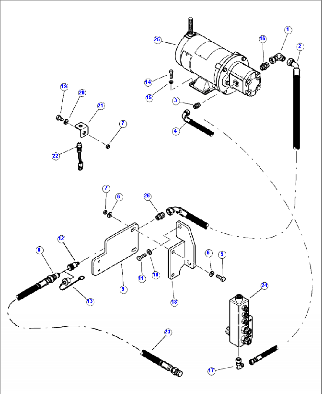 H1013-01A0 HYDRAULIC PIPING FILL PUMP TO RETURN OIL MANIFOLD