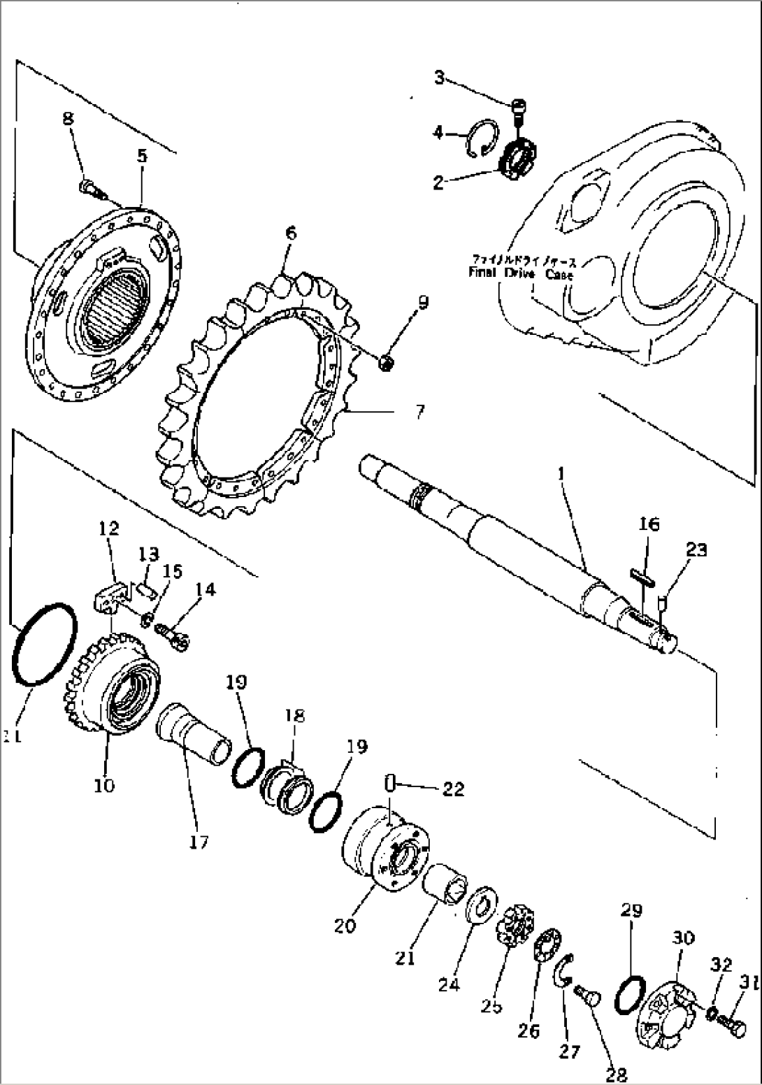 SPROCKET AND SHAFT(#3001-)