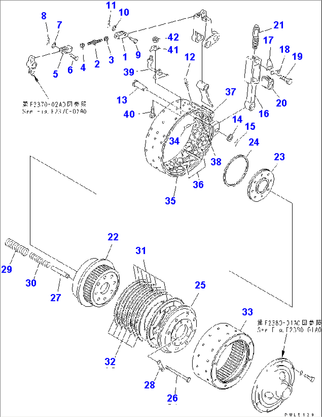 BRAKE BAND AND STEERING CLUTCH (FOR SCRAPER) (L.H.)