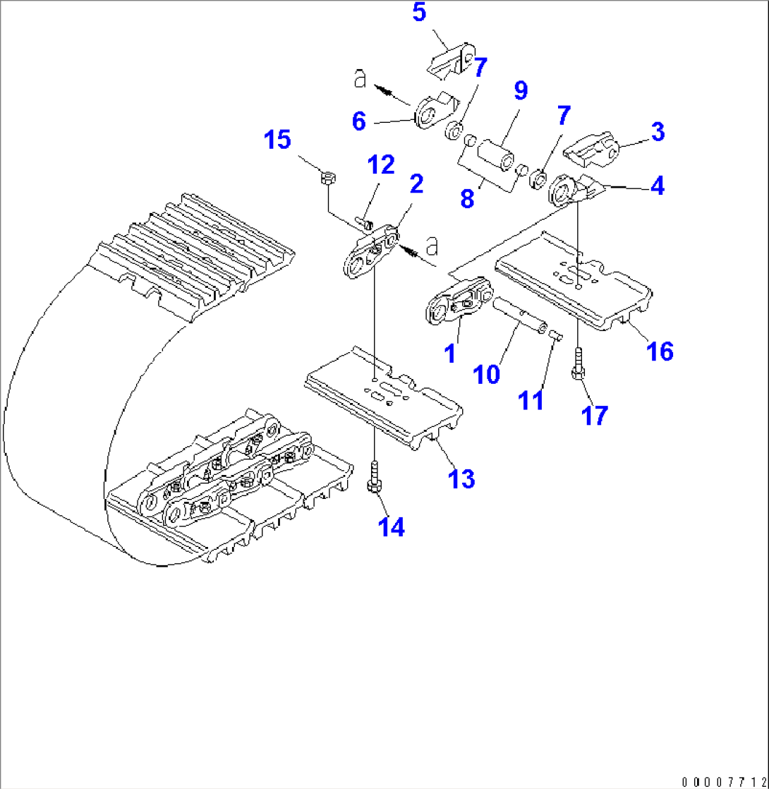 TRACK SHOE (LUBRICATE TYPE) (TRIPLE GROUSER) (330MM WIDE)