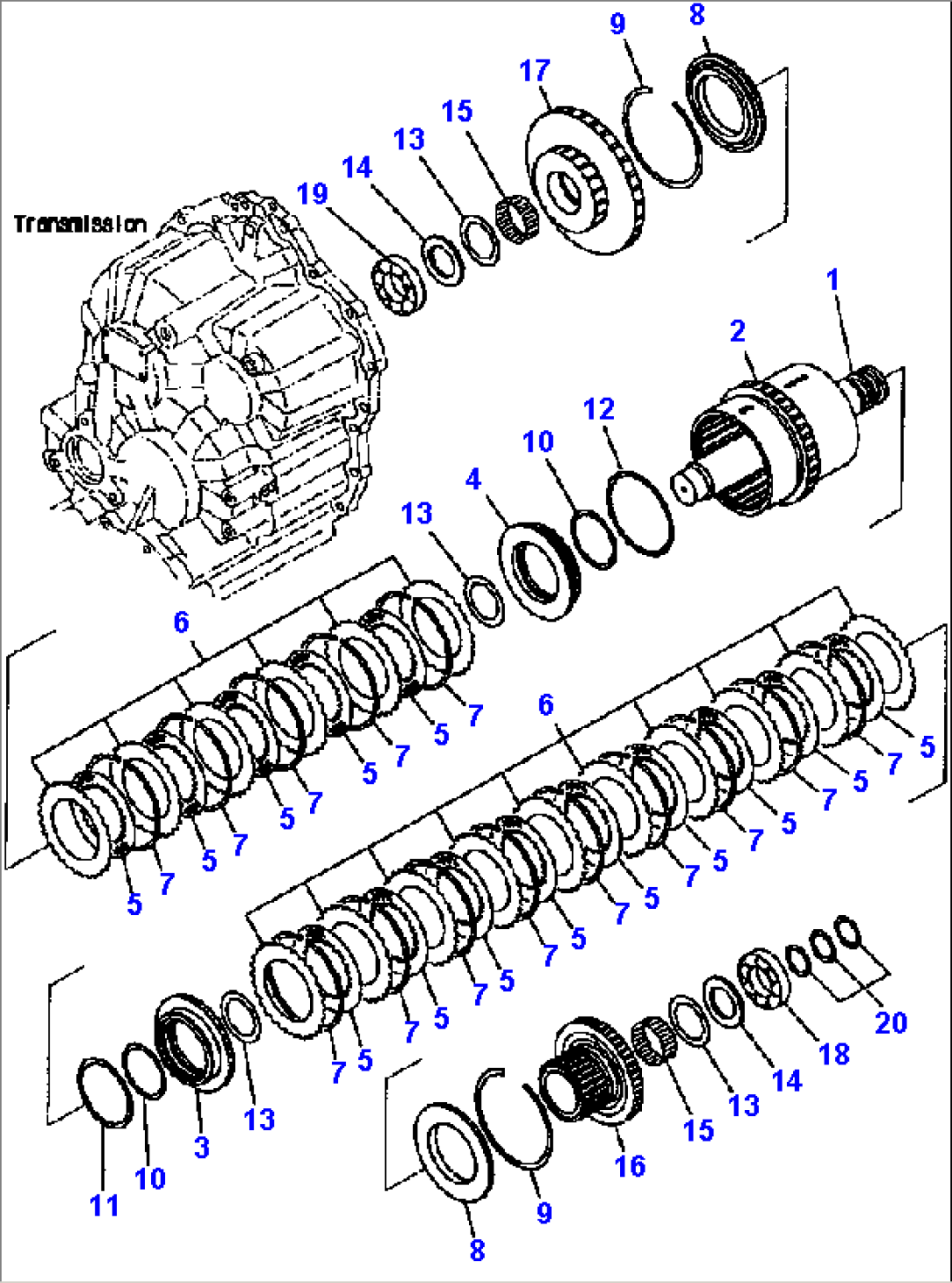 FIG NO. F4350-53A0 TRANSMISSION (FORWARD AND 2ND CLUTCH)