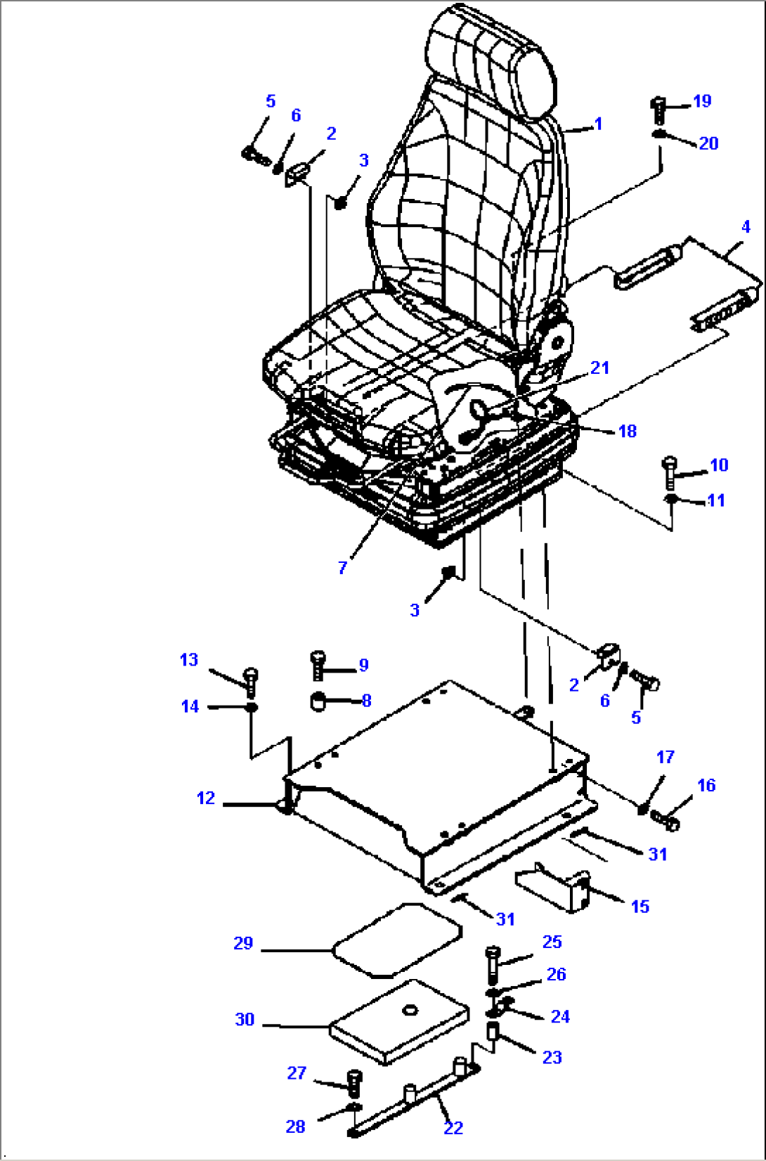 K0110-05A0 OPERATOR SEAT JOYSTICK STEERING (MOUNTING)