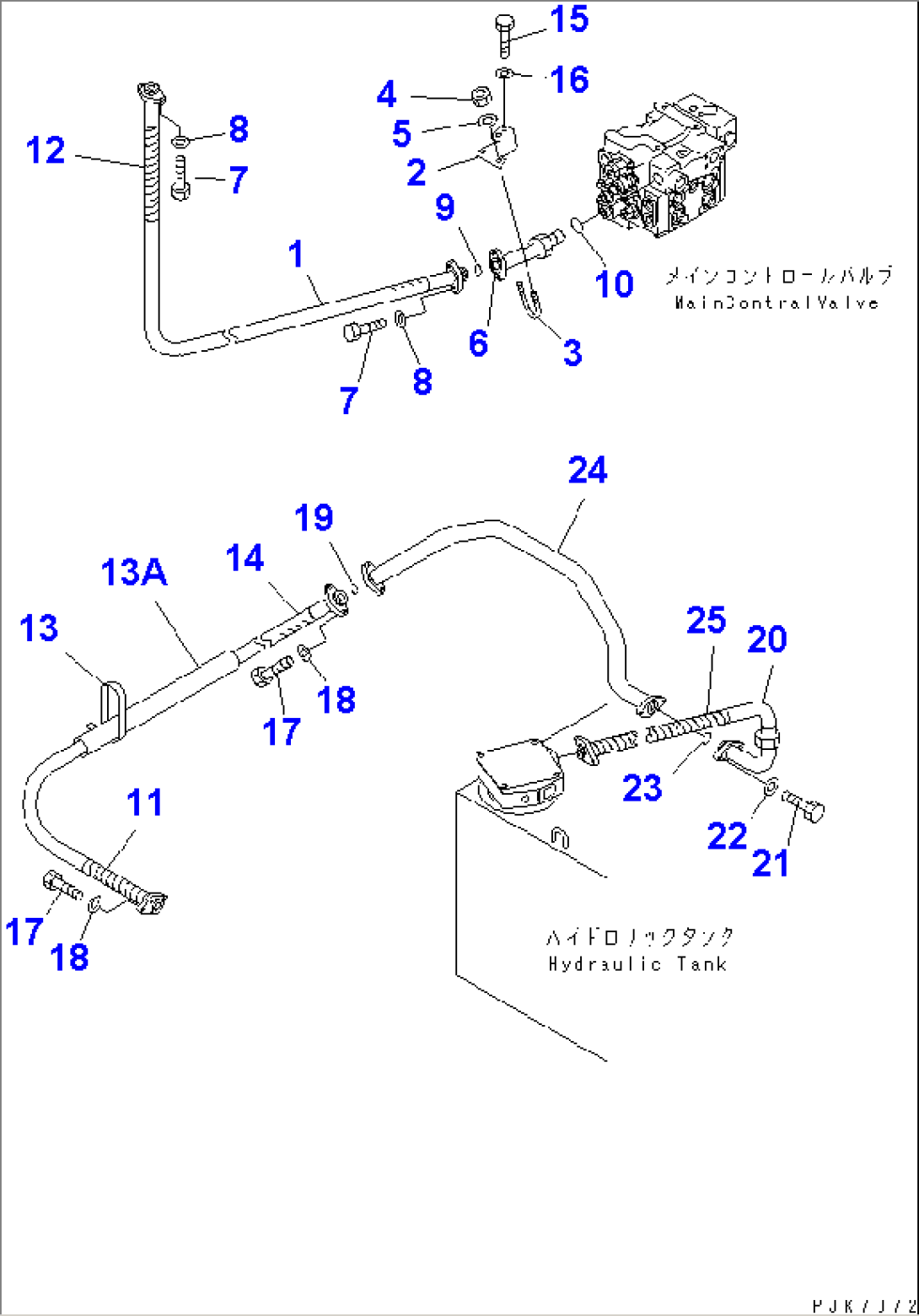 OIL COOLER LINE(#1201-)