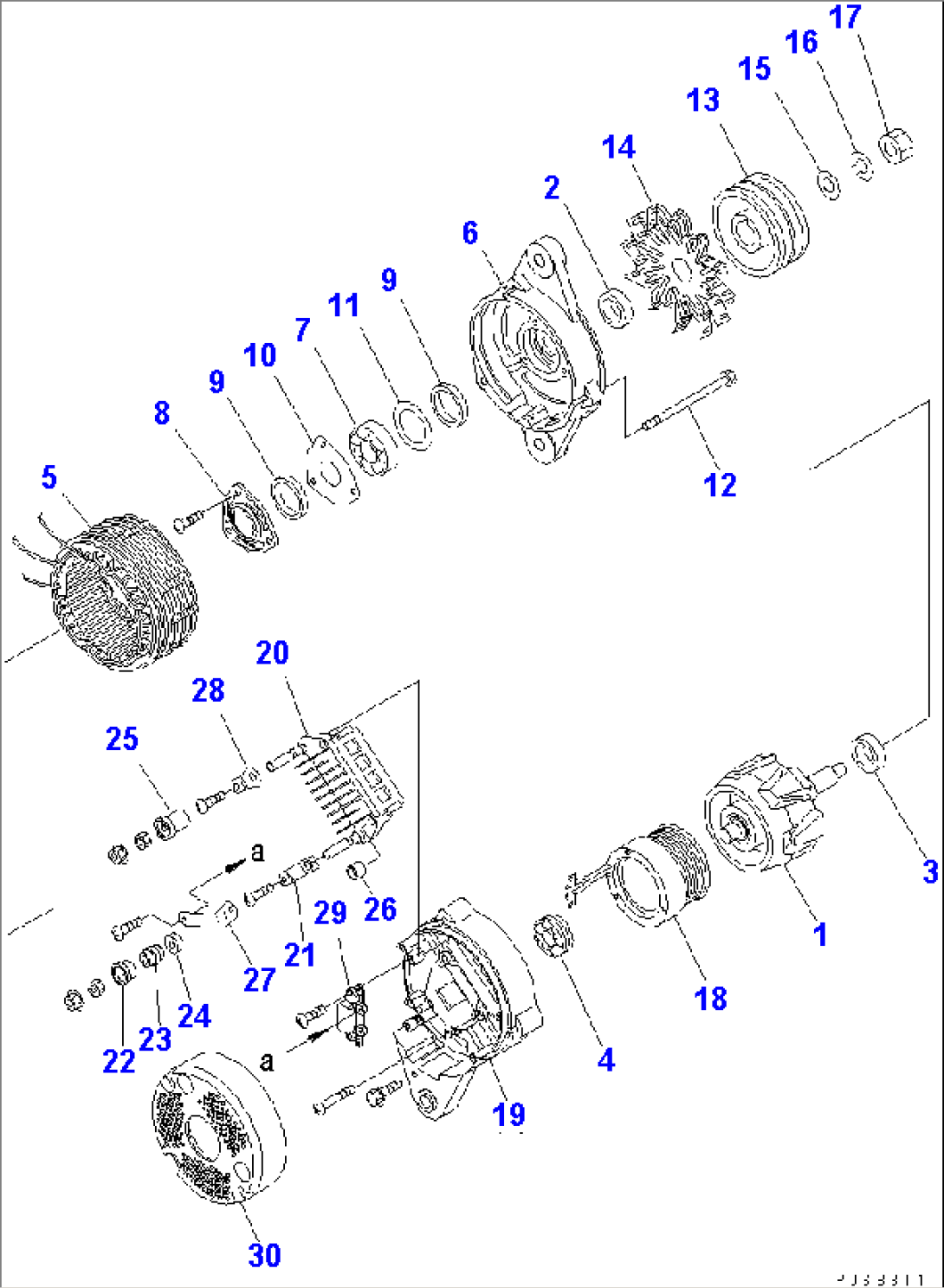 ALTERNATOR (50A) (INNER PARTS)