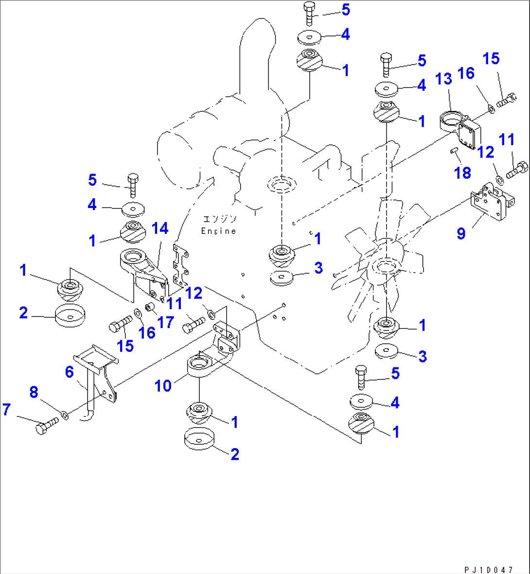 ENGINE MOUNT(#65055-)
