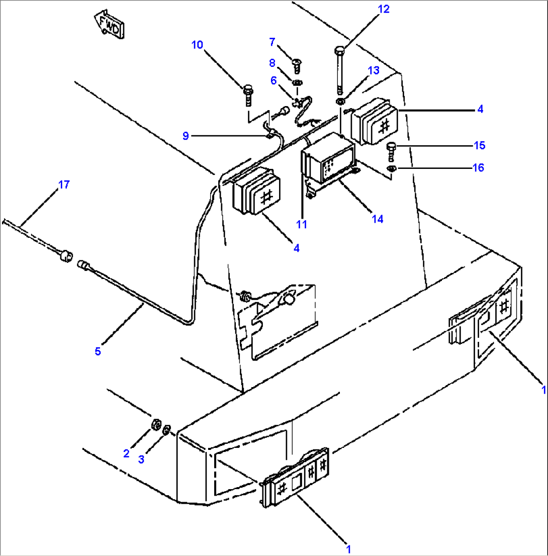 ELECTRICAL SYSTEM REAR WORK LIGHT LINE