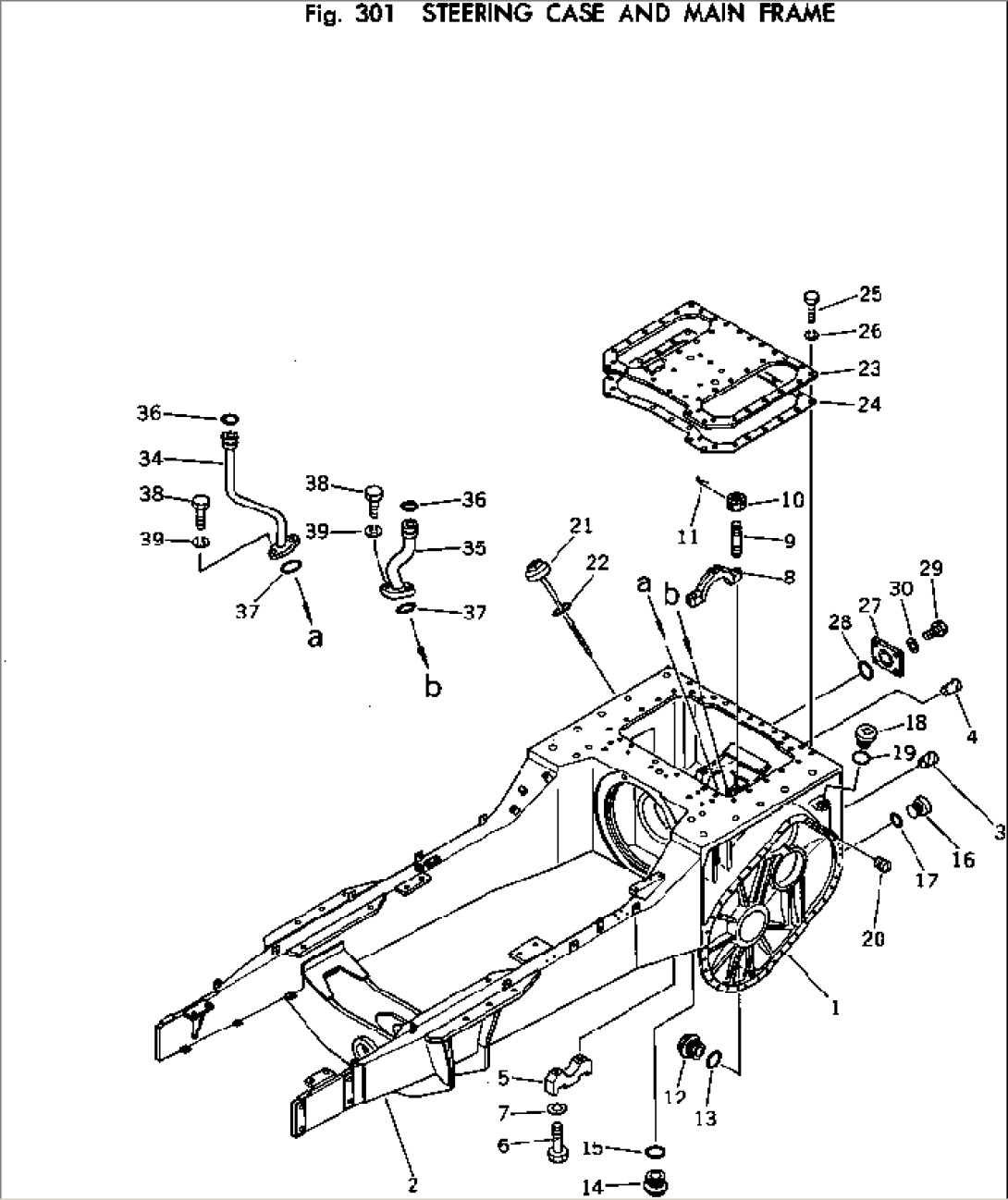 STEERING CASE AND MAIN FRAME