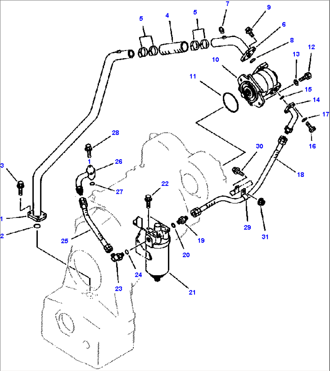 FIG NO. 2711 TRANSMISSION AND TORQUE CONVERTER PIPING