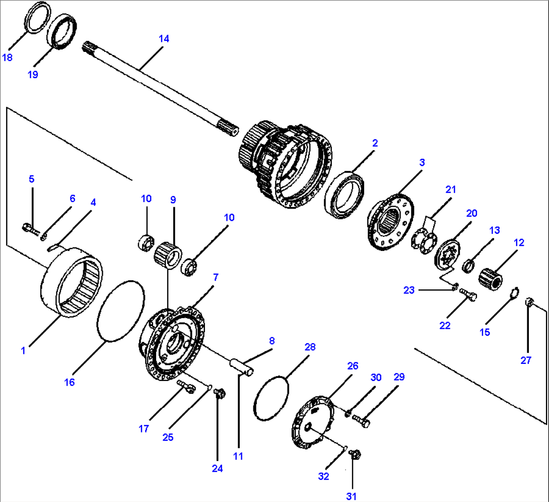 F4400-02A0 FRONT AXLE L.H. FINAL DRIVE ASSEMBLY (2/2)