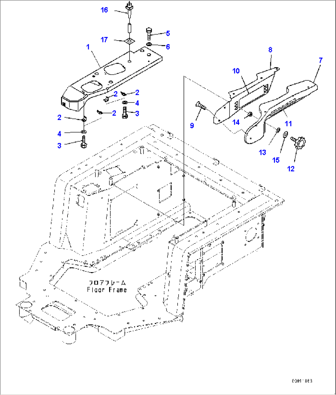Floor Frame, Armrest, R.H. (#30147-)