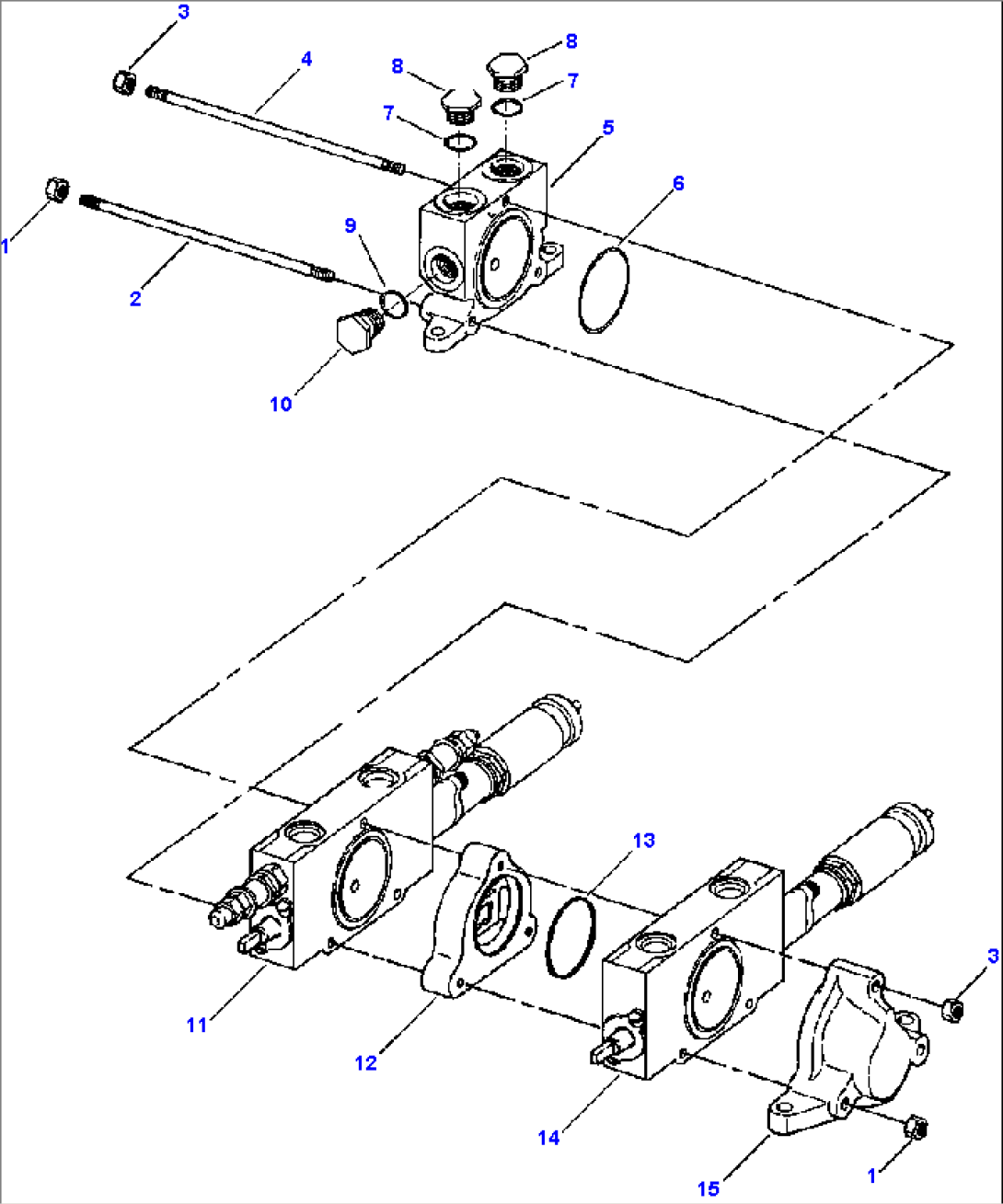 PILOT CONTROL VALVE COMPLETE ASSEMBLY, 2-SPOOL