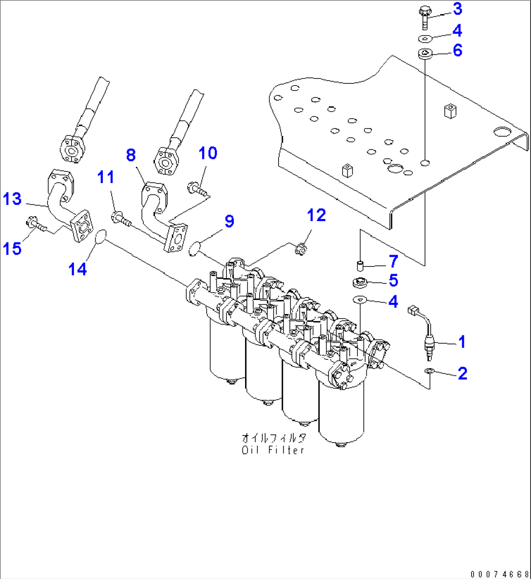 BRAKE CONTROL (TORQUE CONVERTER AND TRANSMISSION LINE) (OIL FILTER PIPING)(#51075-)