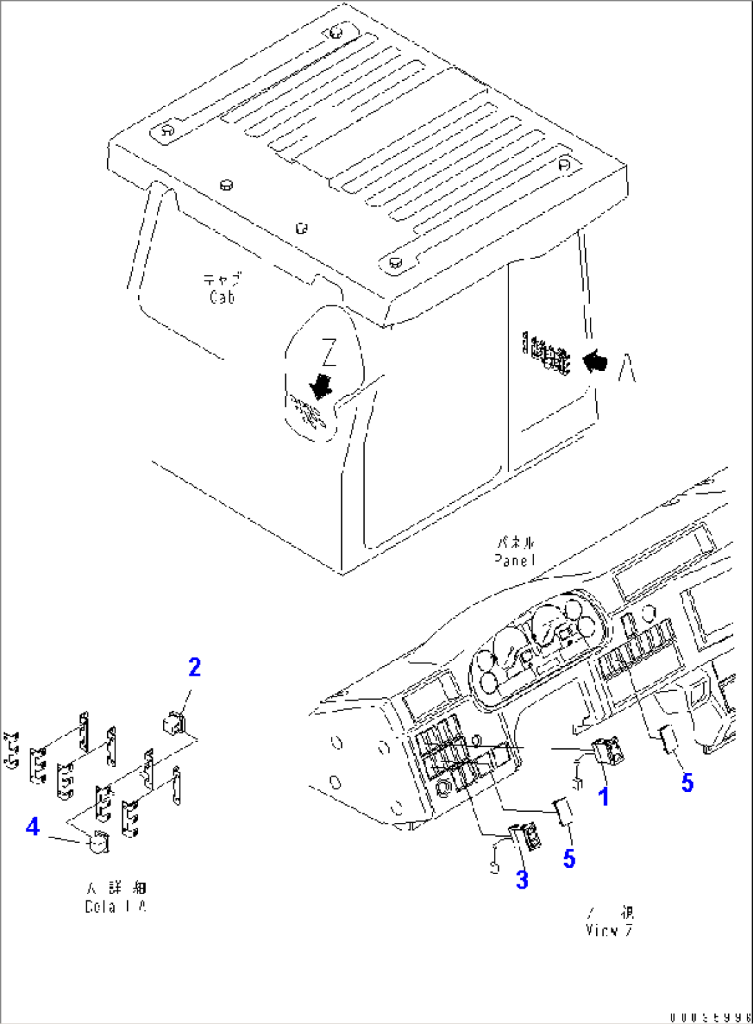 CAB ELECTRICAL (WITH SIDE LAMP AND BEACON LAMP)(#1016-)