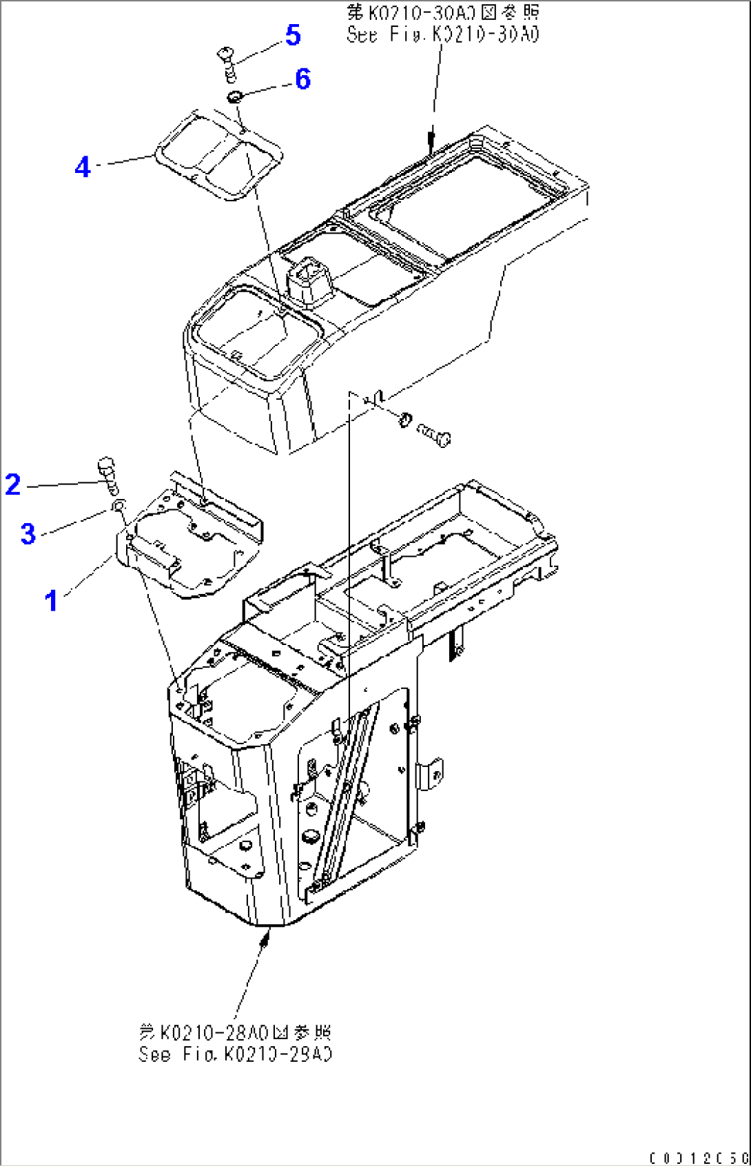 FLOOR (COVER R.H.) (FOR 2-PERSONS CAB)