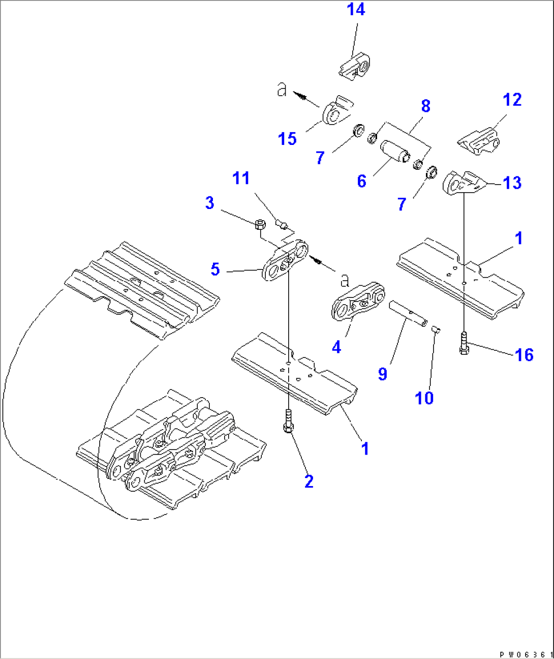 TRACK SHOE (LUBRICATE TYPE) (SINGLE GROUSER)