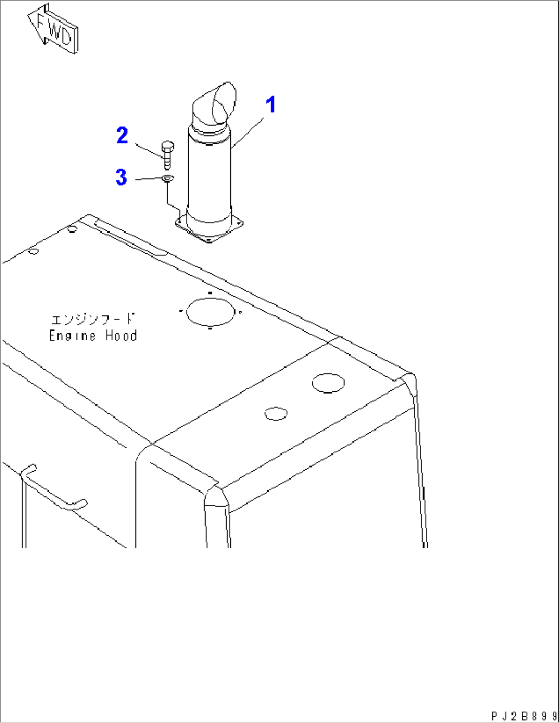 EXHAUST SYSTEM(#52001-)