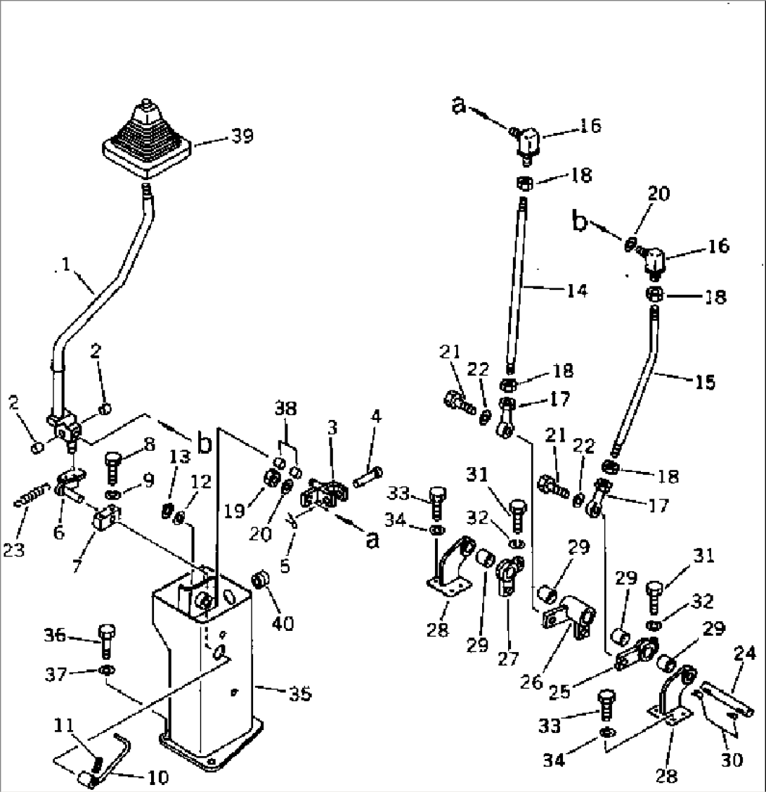 WORK EQUIPMENT CONTROL LEVER (ARM AND SWING) (FOR ATTACHMENT)