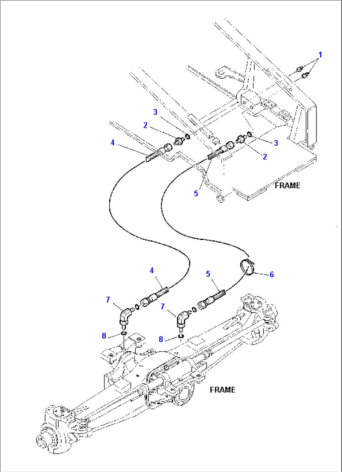 AXLE LUBRICATING PIPING