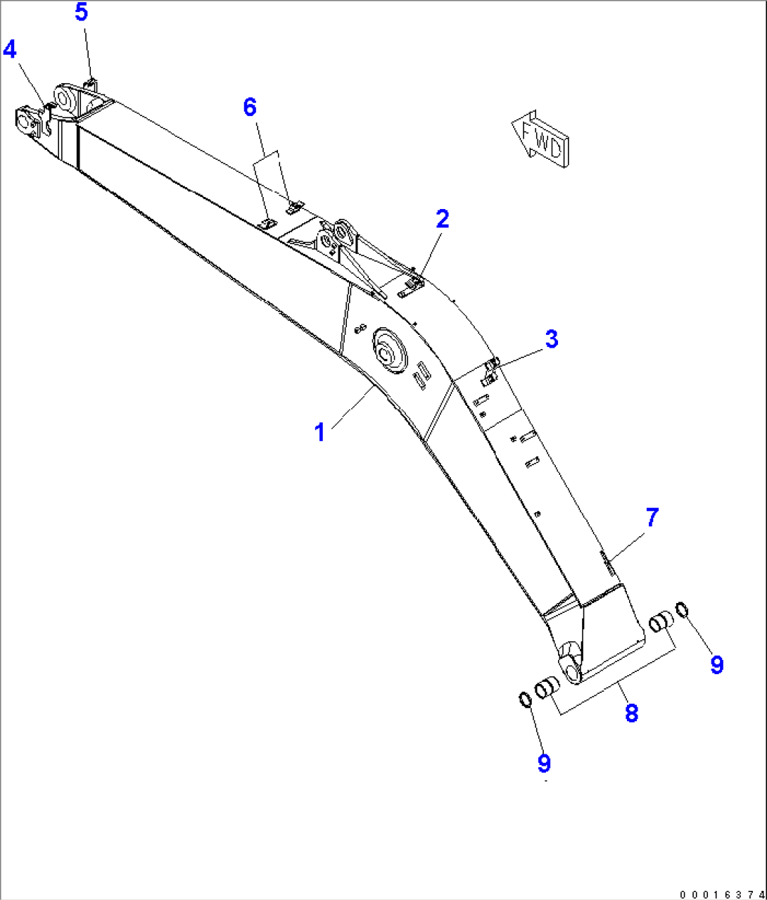 BOOM (5.7M) (FOR ADDITIONAL PIPING) (YELLOW)(#30373-)