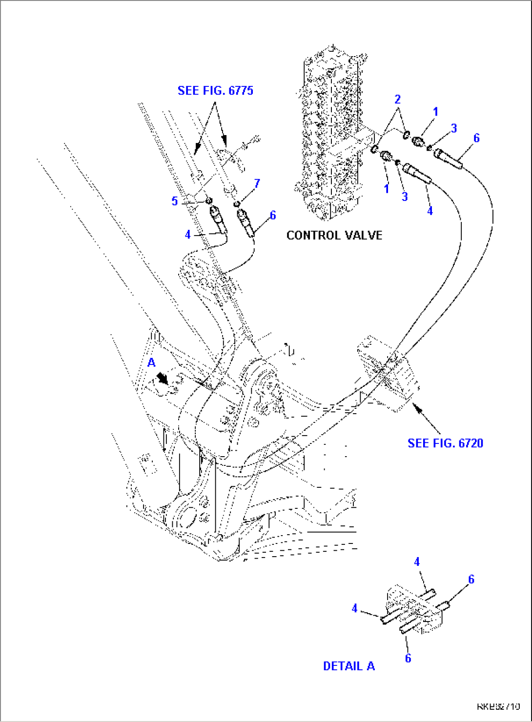 HYDRAULIC PIPING (BUCKET LINE) (1/3)