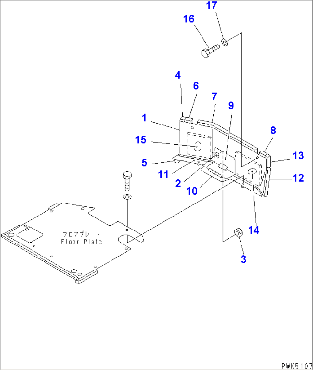 SEAT FRONT COVER (WITH OIL DAMPER) (WITH ROPS CAB)(#61132-61168)