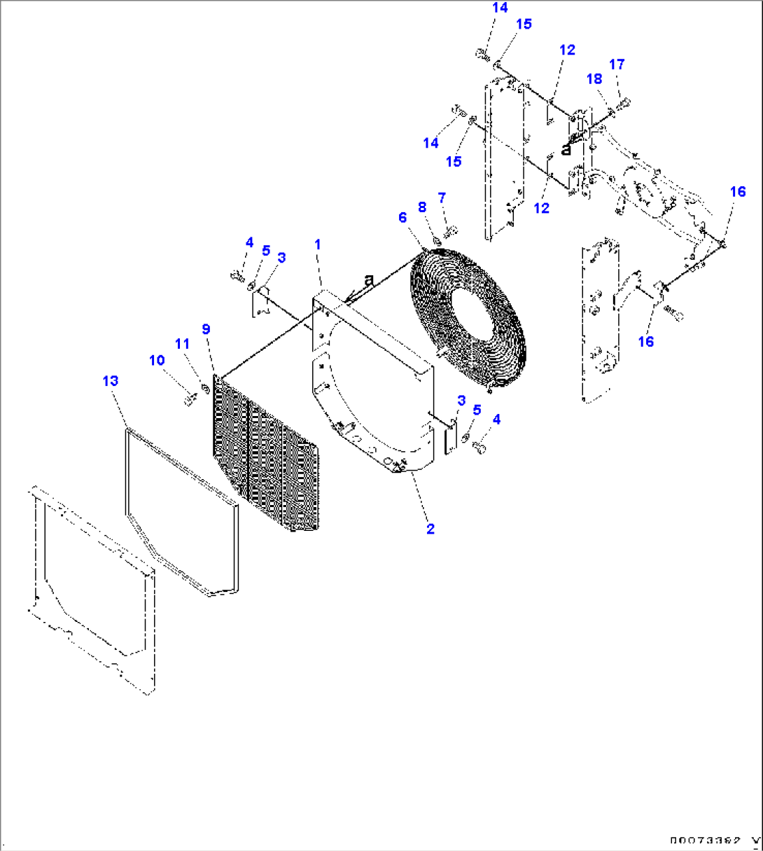 Radiator, Fan Guard (#75225-)