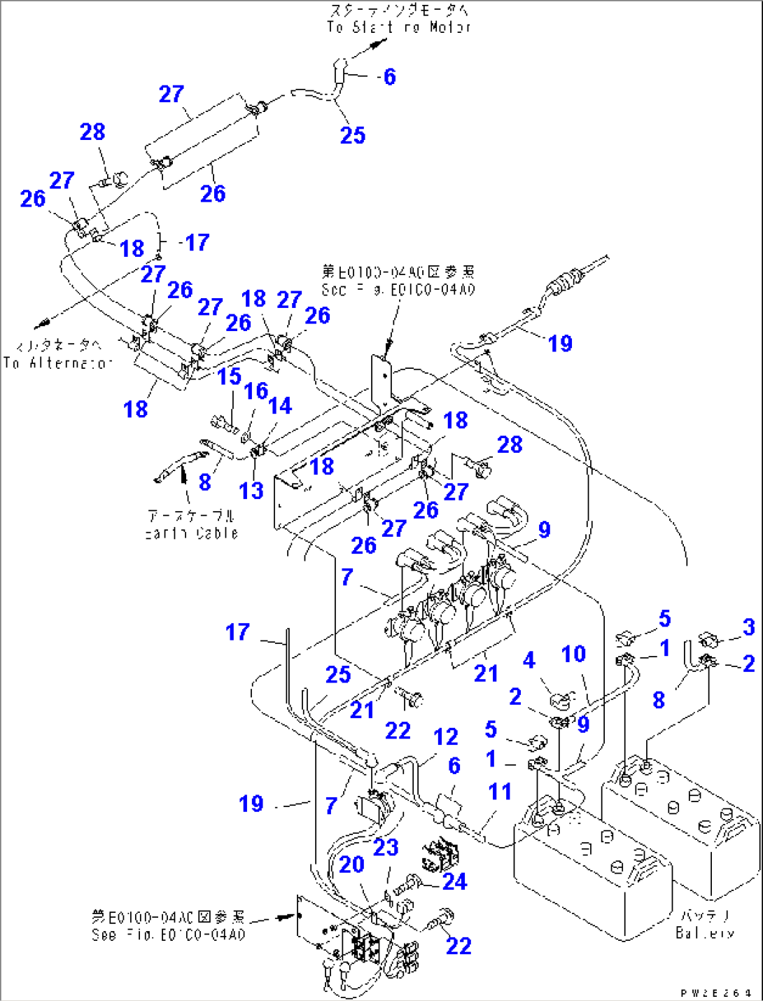 BATTERY (WIRING)(#1001-1019)