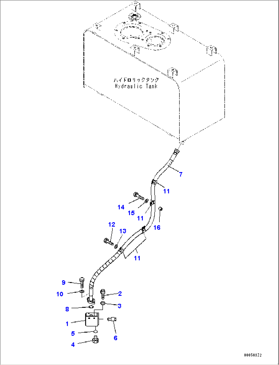 Hydraulic Piping, T Block Drain Piping (#90216-91258)