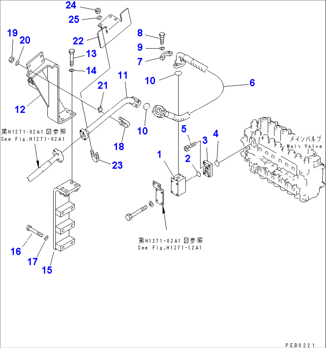 ATTACHMENT LINE (1 ACTUATOR) (SIMPLE) (1/2)(#10001-10168)