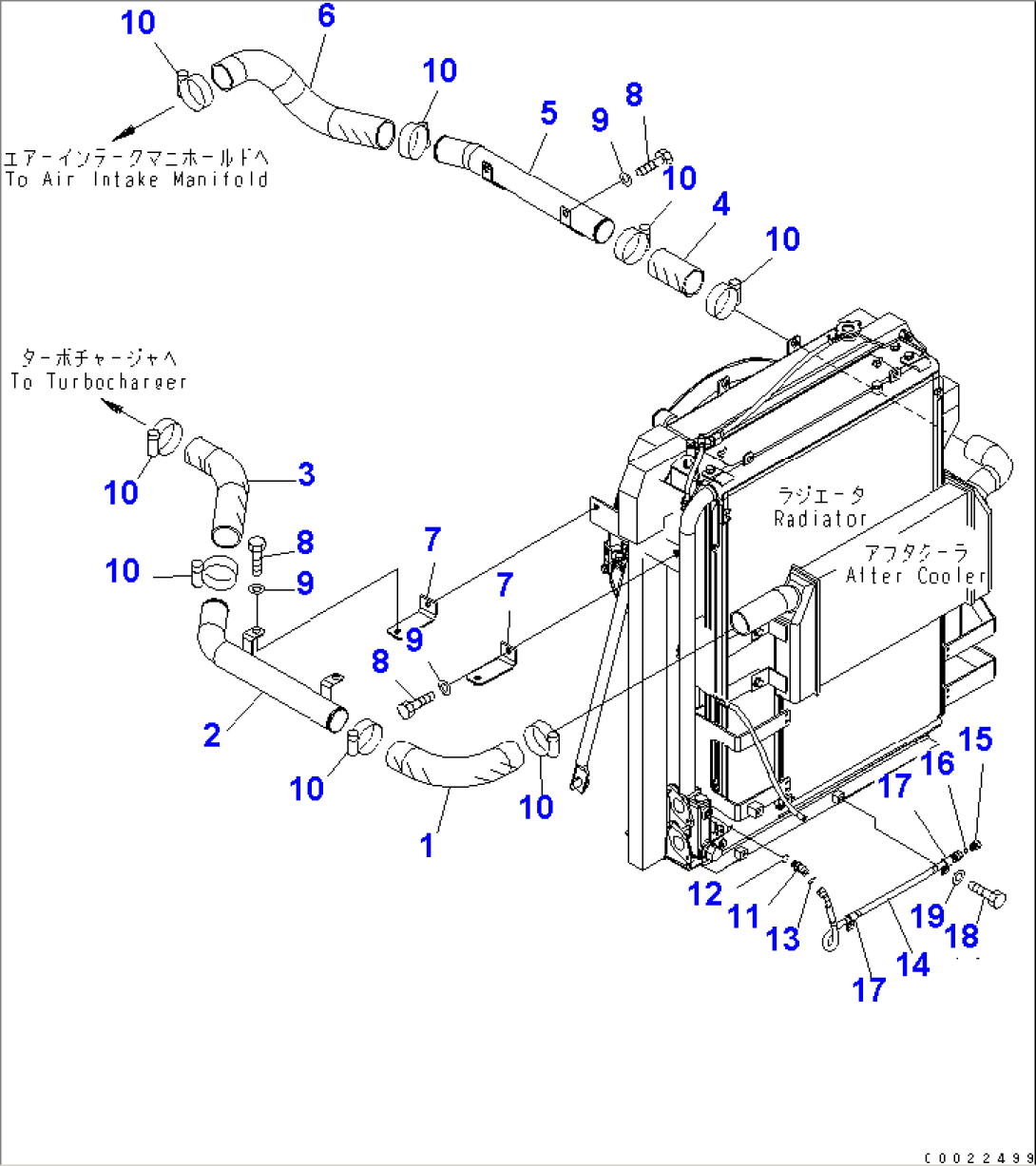 COOLING (AFTER COOLER PIPING)(#K40392-)