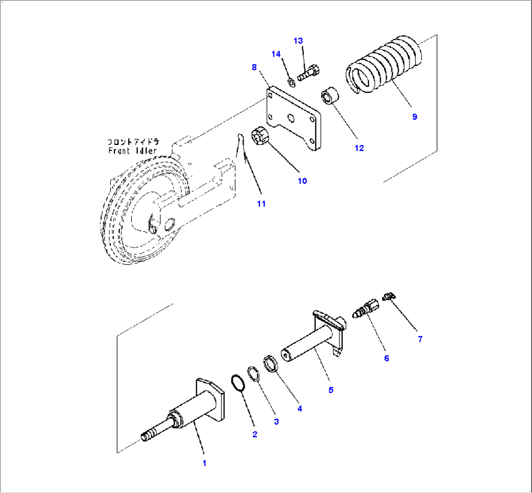 Front Idler, Idler Cushion (#20001-)