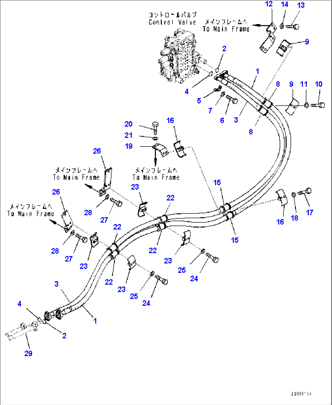Rotor Lift Piping, Rotor Lift Piping (#1006-)