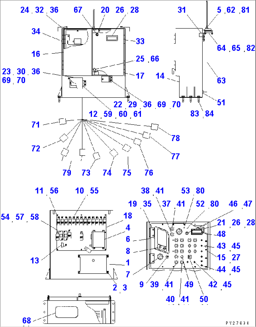 CONTROL BOX (INNER PARTS)(#1109-)