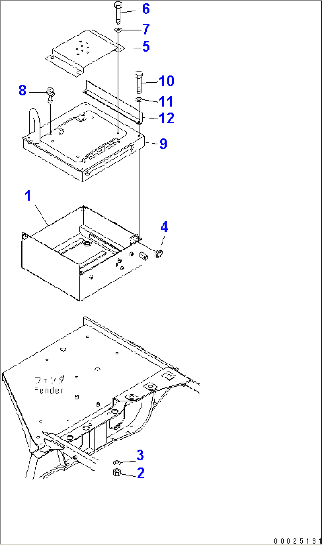 BATTERY MOUNTING (COLD WEATHER (A) SPEC.)(#14413-)