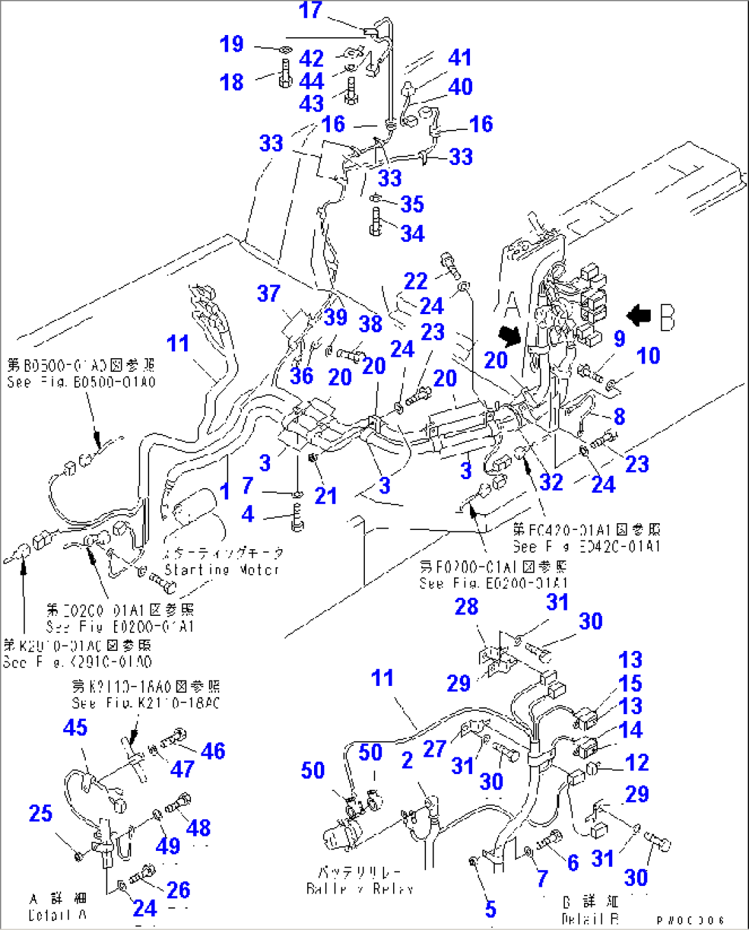 FLOOR FRAME (WIRING) (D65P¤PX)(#65001-)