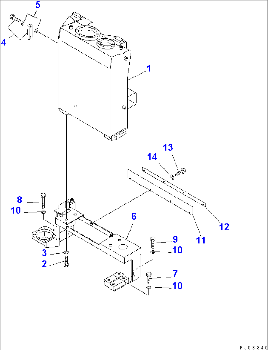 HYDRAULIC TANK (TANK AND MOUNTING PARTS)