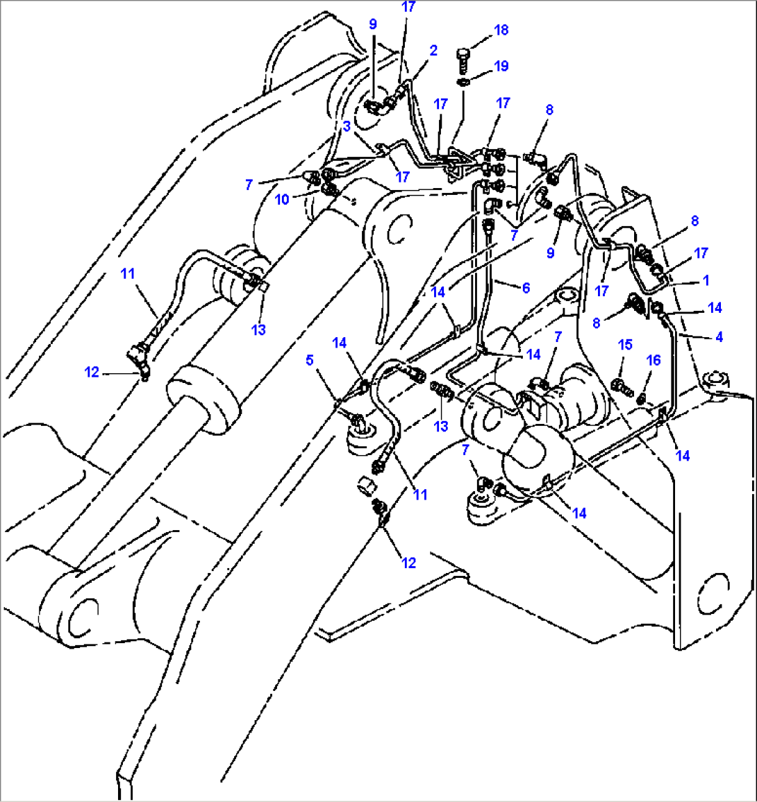 FIG. J4710-02A0 LUBRICATOR - WORK EQUIPMENT AND CYLINDERS