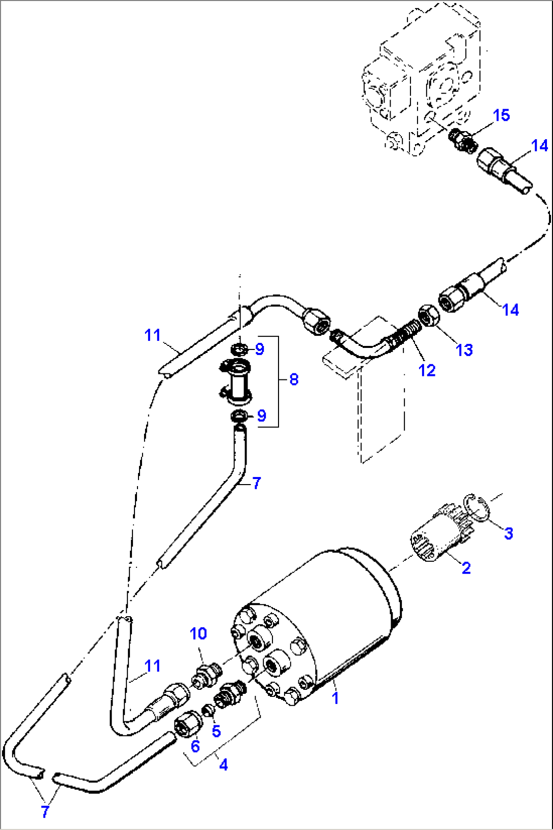 EMERGENCY STEERING PUMP AND PIPINGS