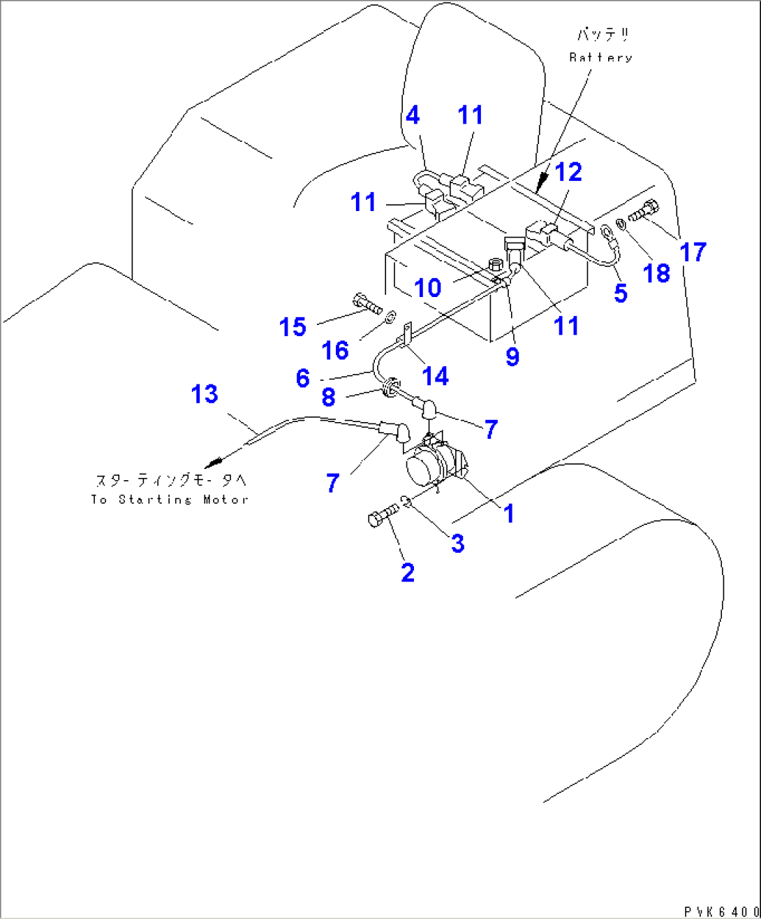 BATTERY WIRING(#47617-)