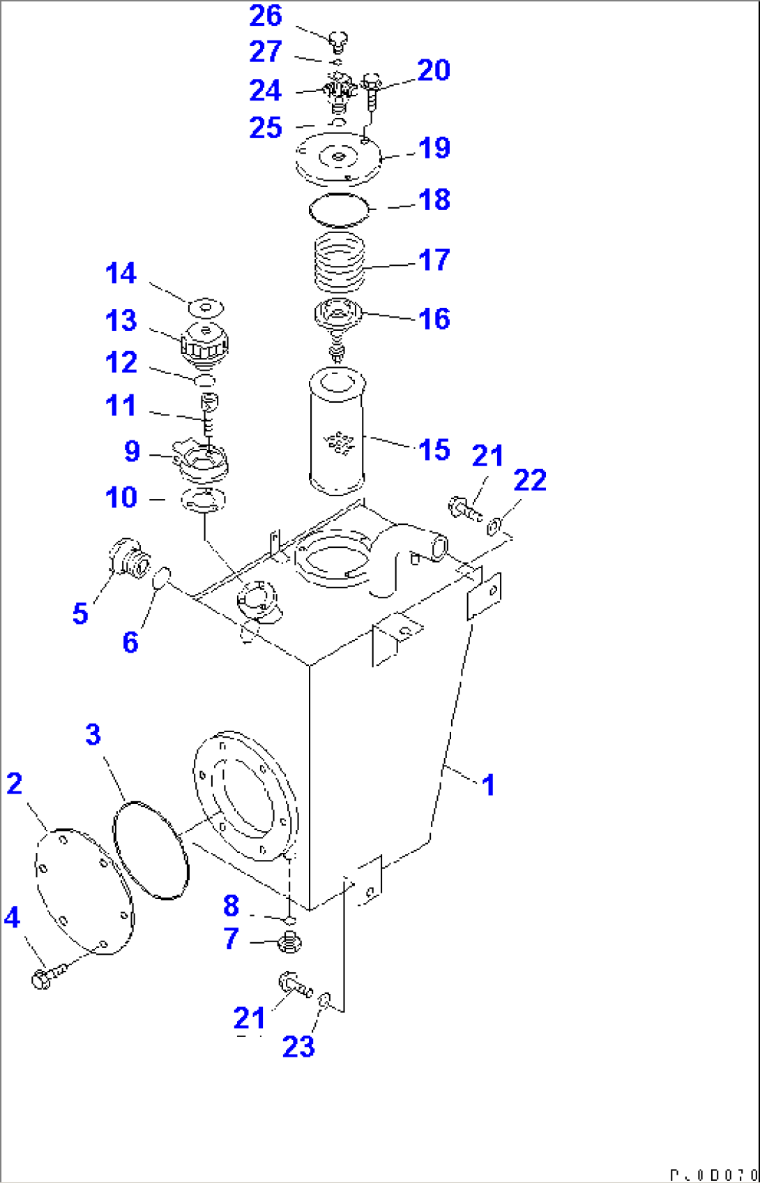 HYDRAULIC TANK (WITH EMERGENCY STEERING)