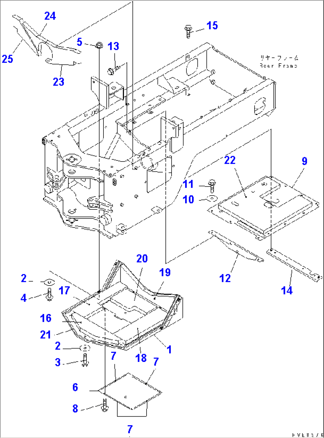 REAR FRAME (UNDER GUARD) (SUPER SILENT SPECIAL SPEC.)