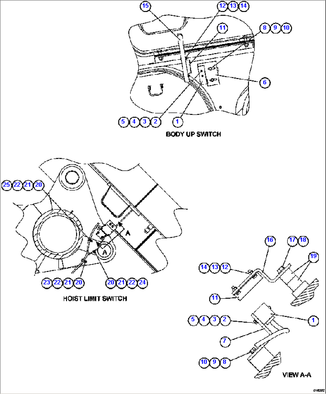 BODY UP & HOIST LIMIT SWITCH INSTALLATION