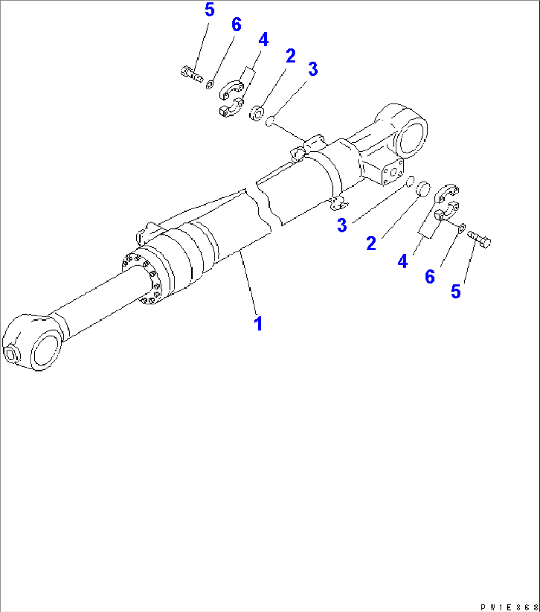 BUCKET CYLINDER (YELLOW)(#20001-)