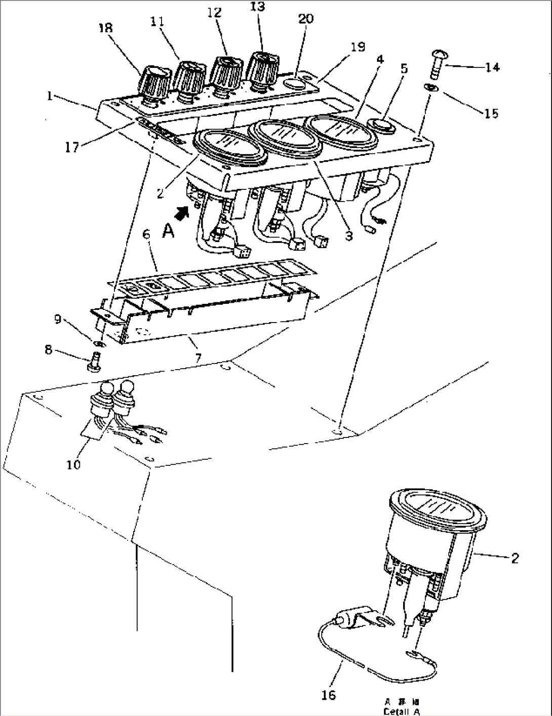INSTRUMENT PANEL (1/3) (WITH AUTO DECELERATION) (WITH MODE SELECTOR OLSS)(#4501-4920)