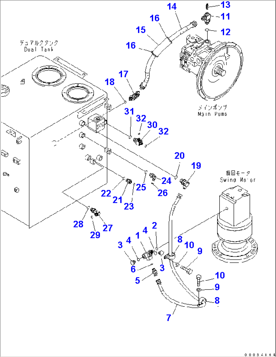 WORK EQUIPMENT LINE (DRAIN LINE)