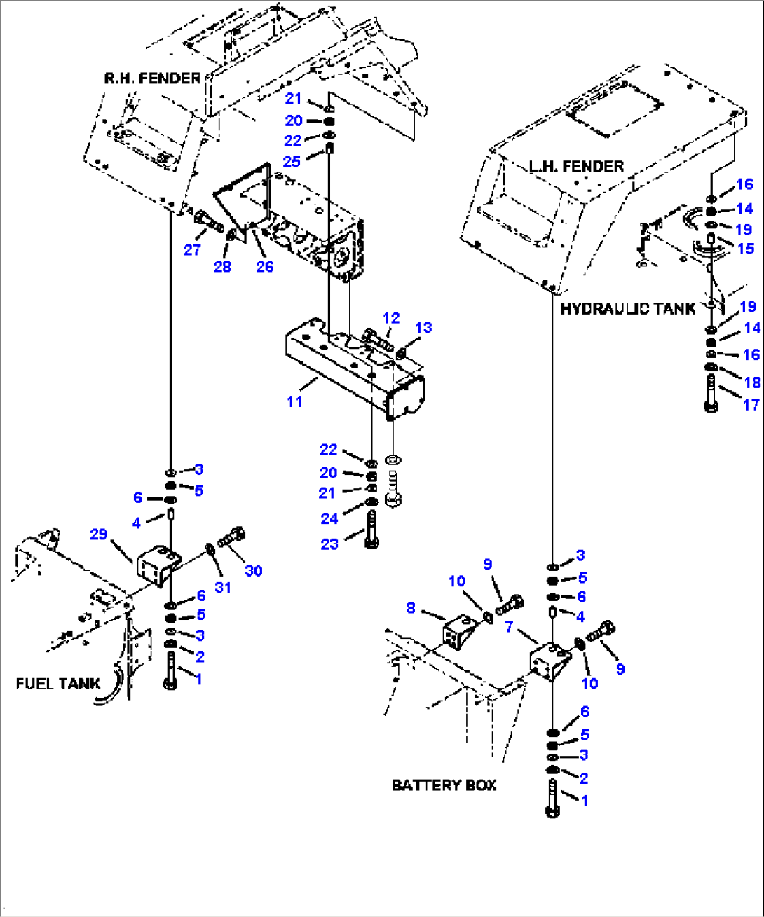 M3250-01A0 FENDER MOUNTING