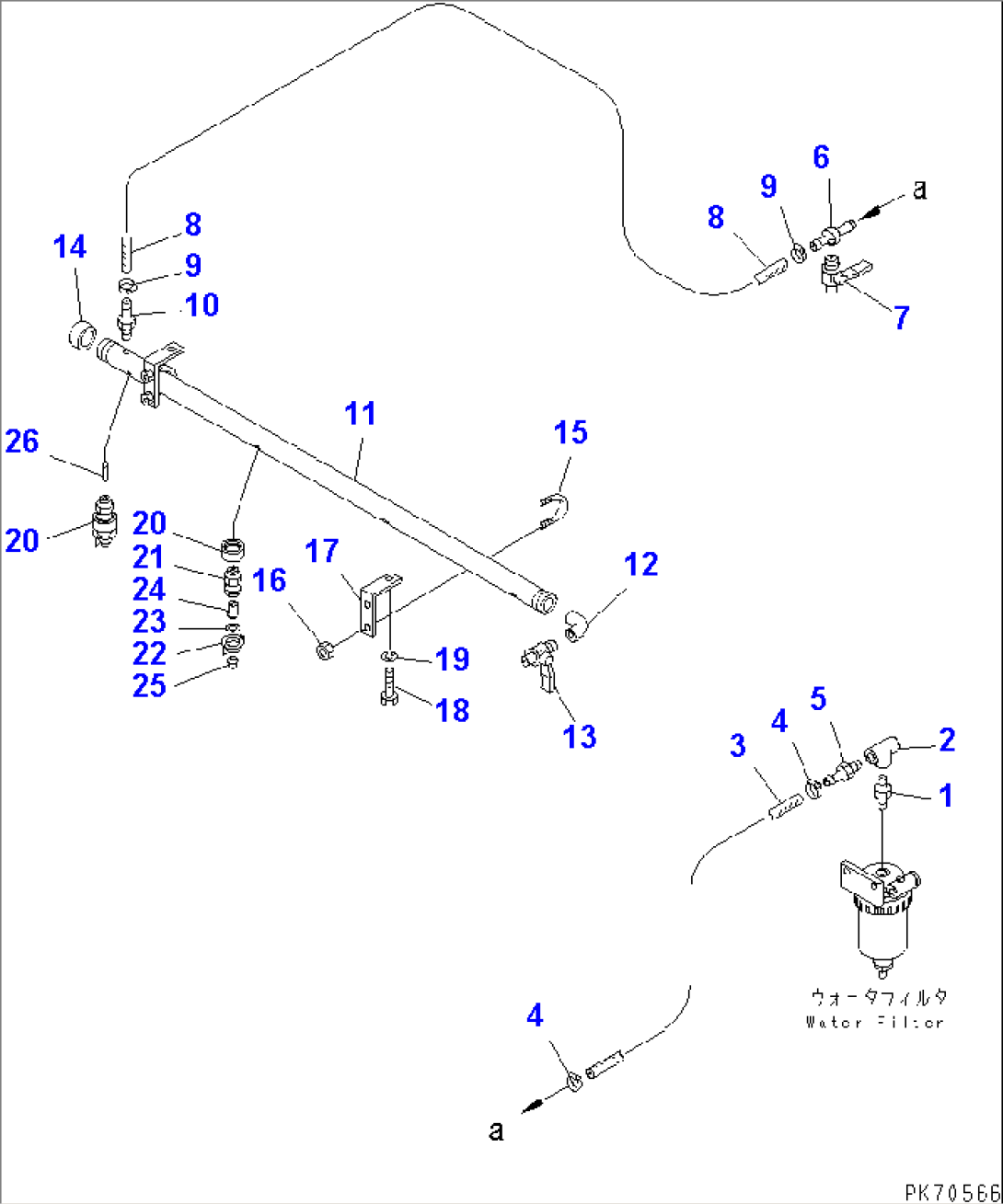 WATER PIPING (2/3) (FRONT NOZZLE LINE)(#1201-1321)