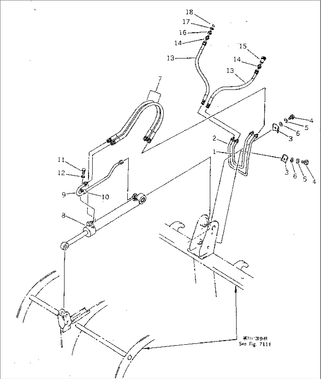 HYDRAULIC PIPING (GRAPPLE FORK CYLINDER LINE)